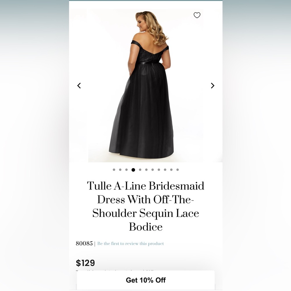 Avery Austin Tulle A-Line Dress With Sequin Lace Bodice - Picture 2 of 8